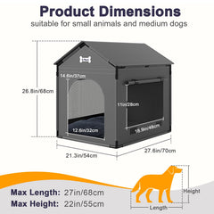 LitaiL large dog house frame durability highlights sturdy PVC frame