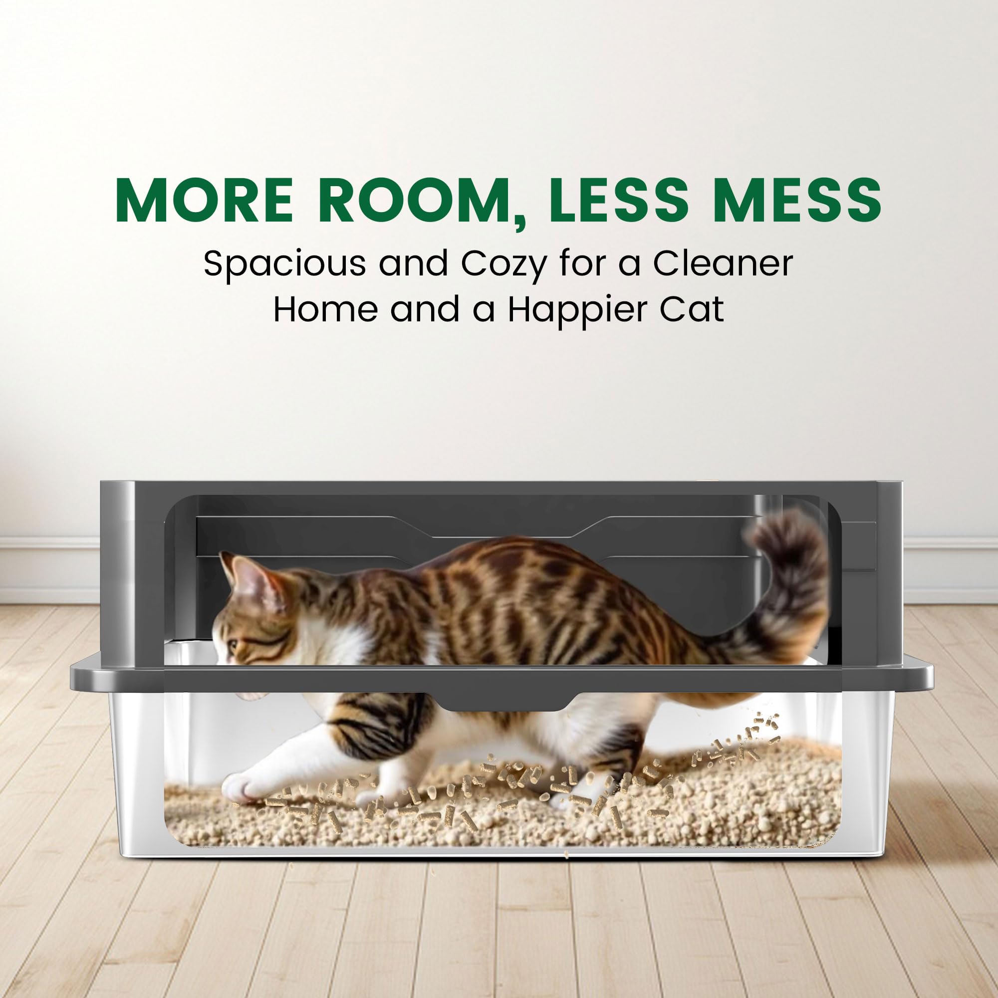 Lites durable rust-resistant steel ensures long-lasting, hygienic littering solution.