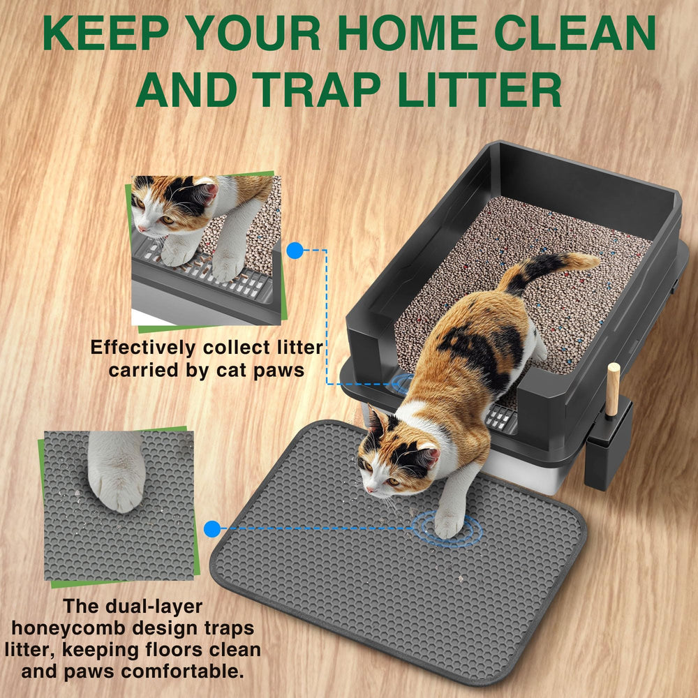 Lites stainless steel non-stick surface makes waste rinse away quickly and odor less likely.