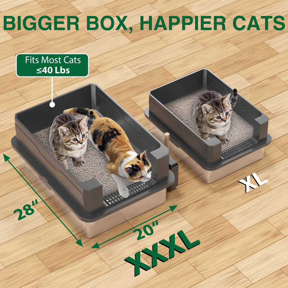 Lites XXXL with high sides and lid offering privacy and leak prevention.