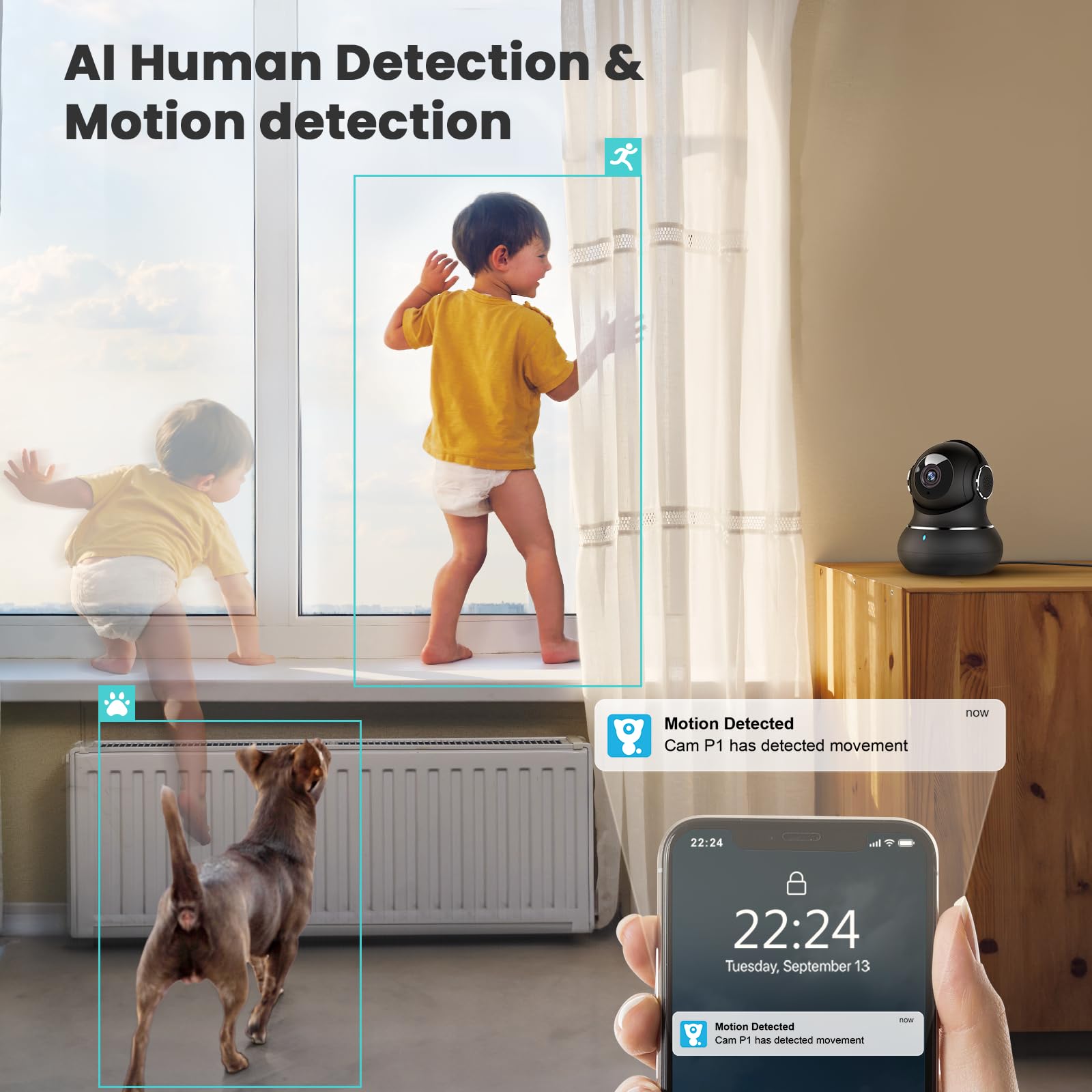 Litokam 2-way audio to talk remotely.