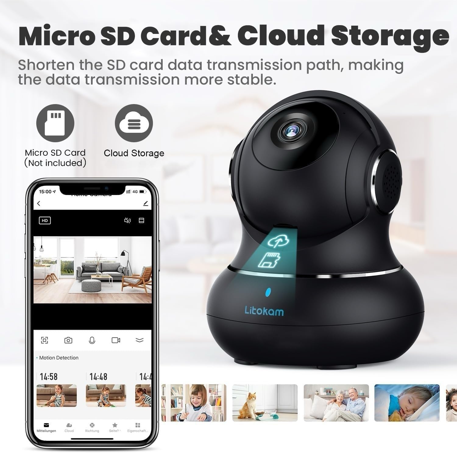Litokam dual-band WiFi enables stable streams.