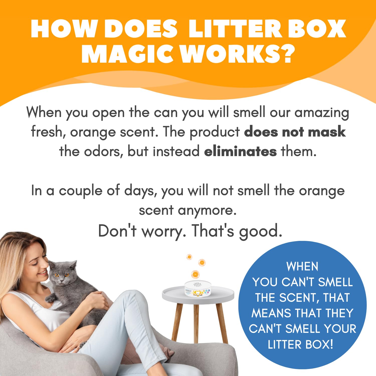 Litter Box Magic closet-basement-use ideal for poorly ventilated rooms.