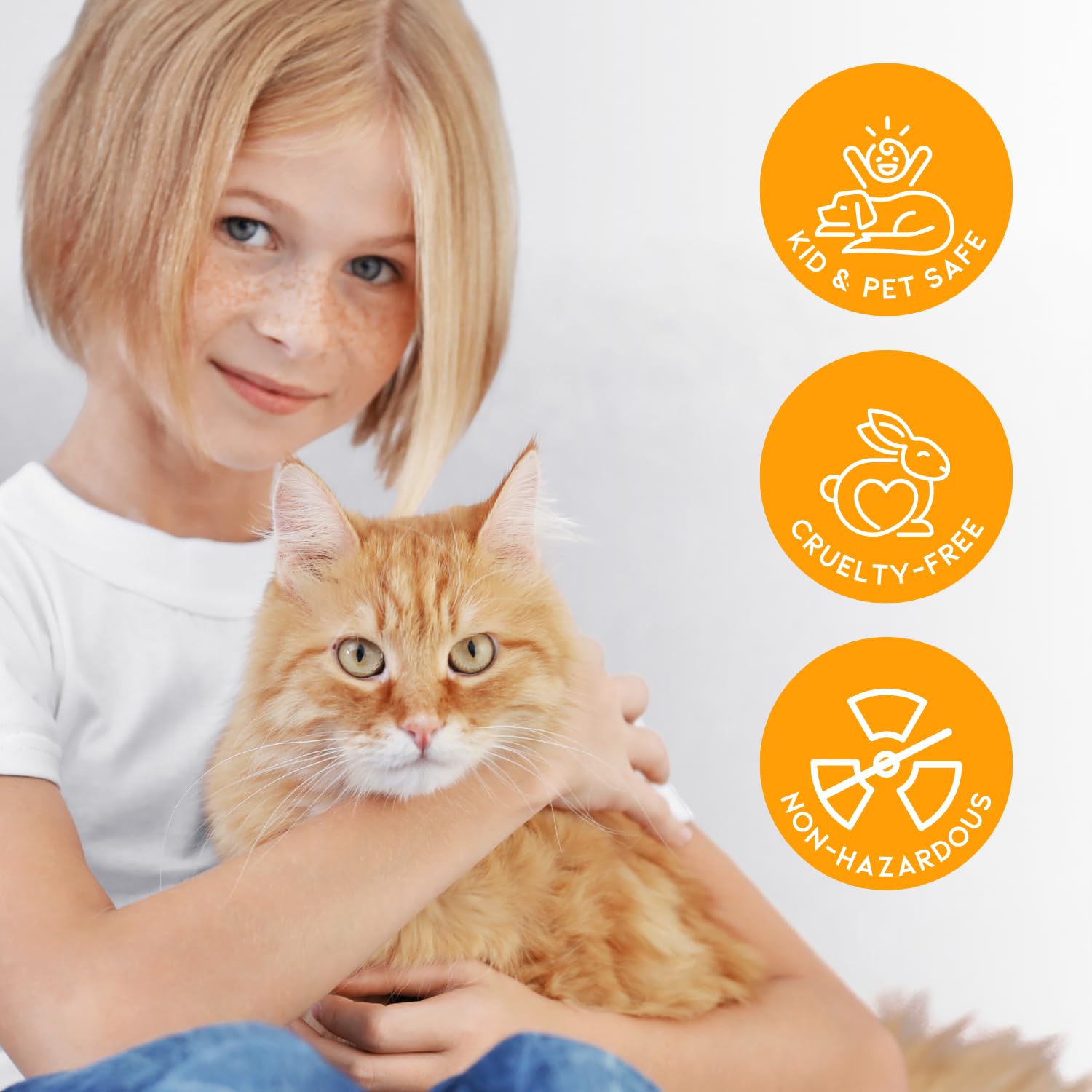 Litter Box Magic no-spill-jar reduces mess during handling.