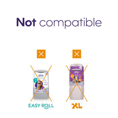Litter Genie compatibility with Standard, Plus, and XL+ pails demonstrated.