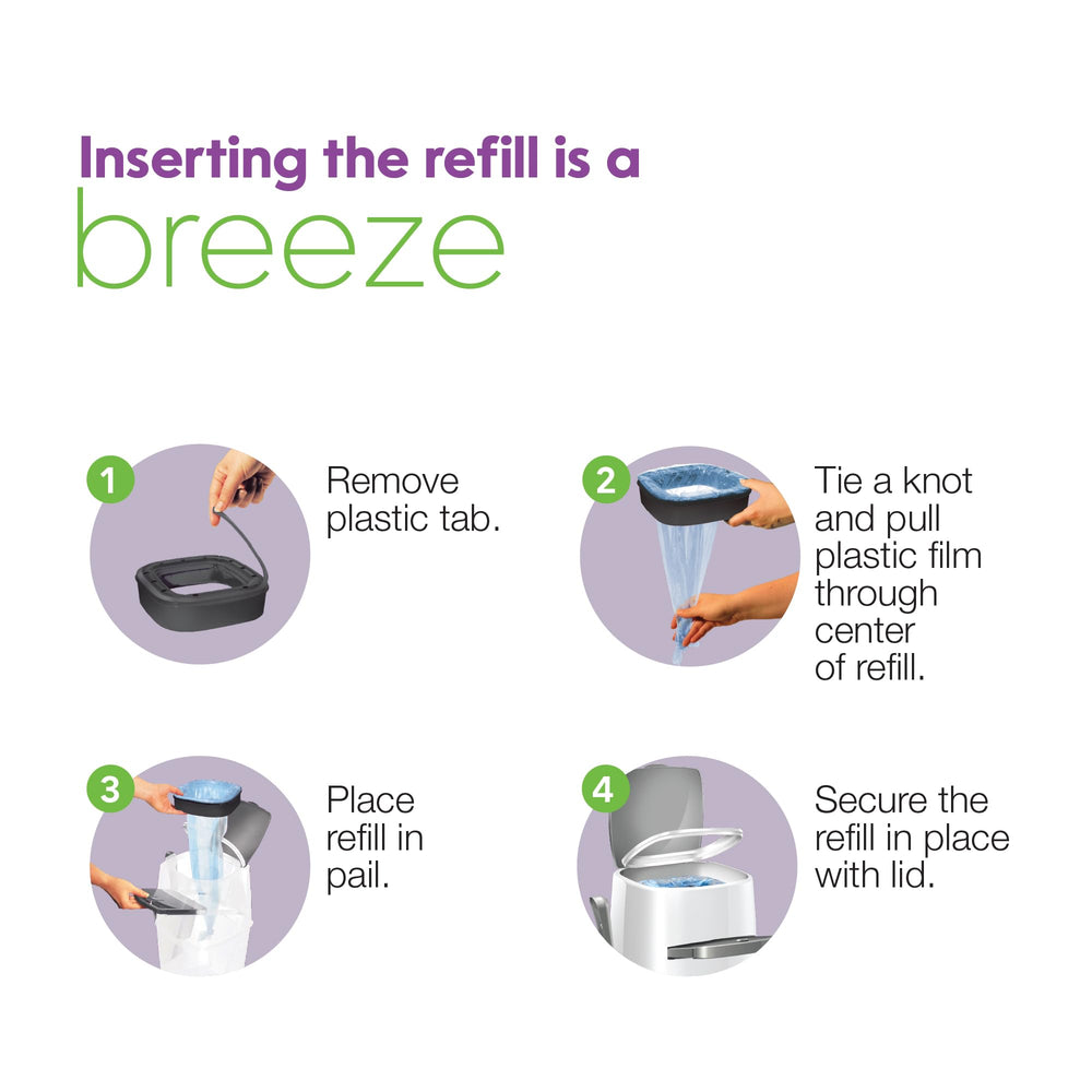 Litter Genie knot-and-pull refill replacement step image.