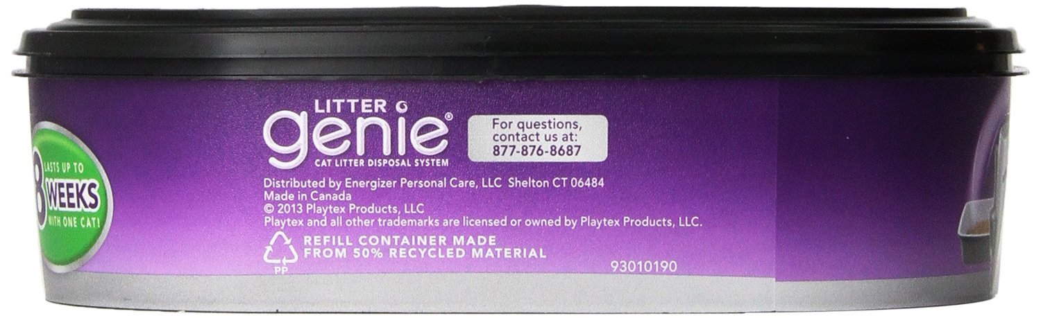 Litter Genie Refill 3 Pack dispenser-assembly demonstrates quick setup for odor-control at home.