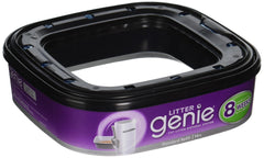 Litter Genie refill 6-pack packaging, easy replacement for mess-free cat litter disposal.