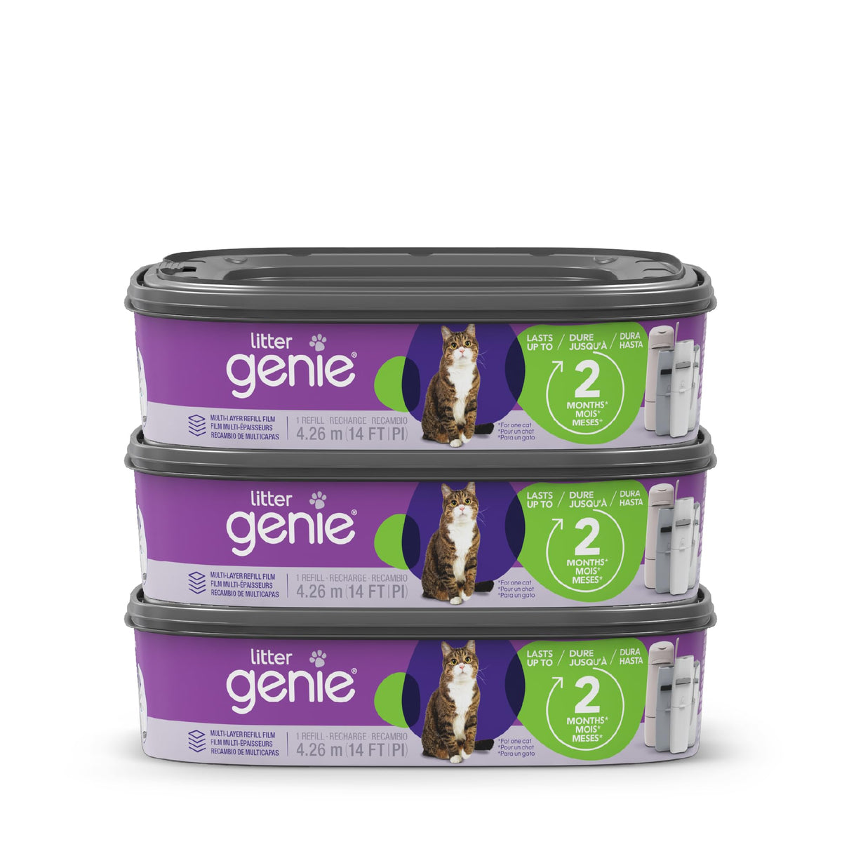 Litter Genie refill bags 3-pack deliver long-lasting odor control for busy homes.