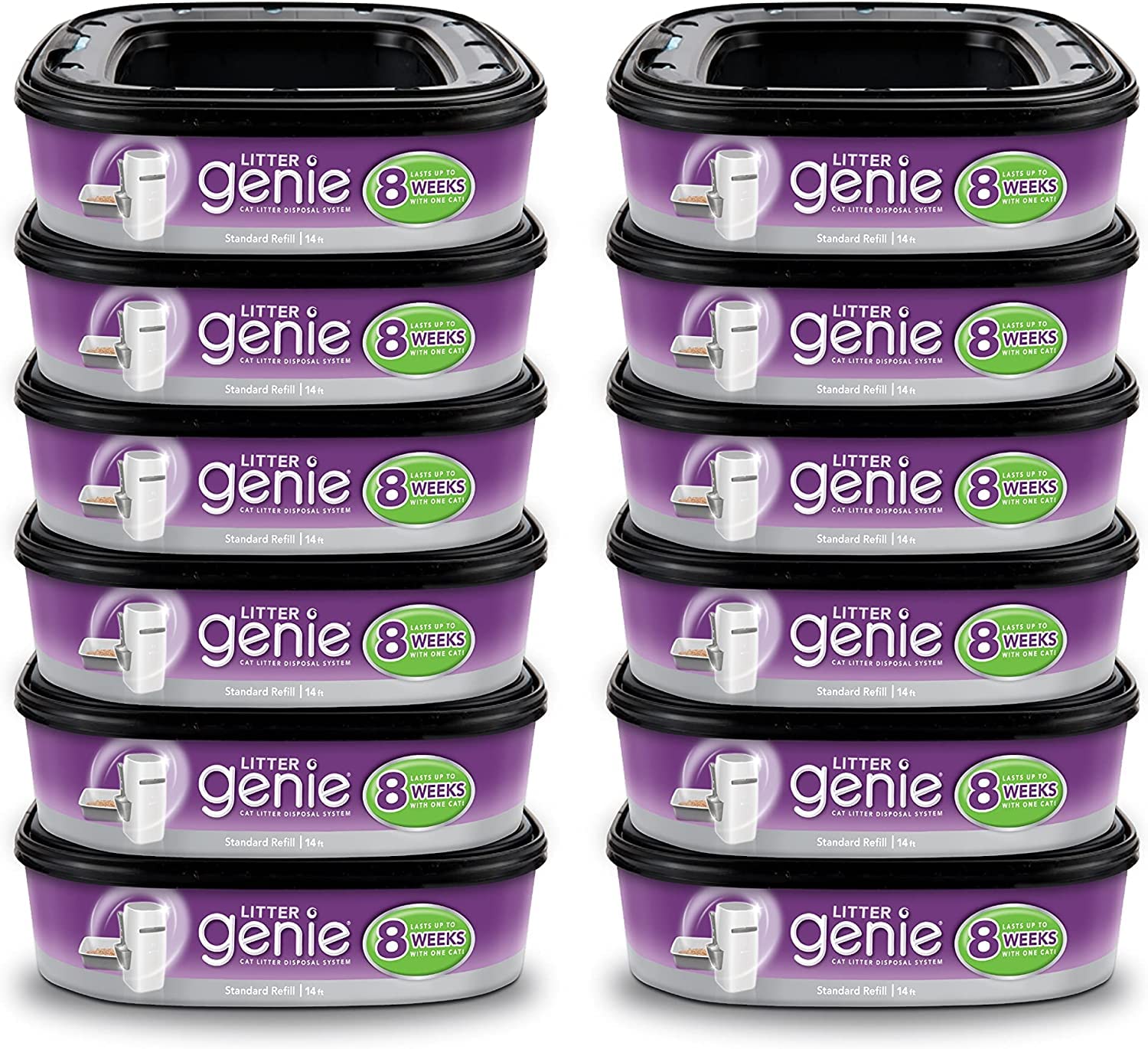 Litter Genie refill cartridge with odor barrier technology for a fresher home.