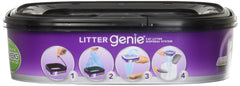 Litter Genie refill installation shows quick snap-in fitting for minimal downtime.