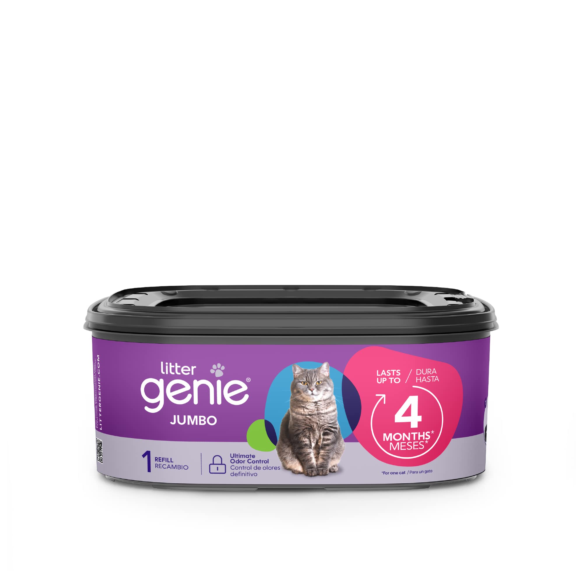 Litter Genie relleno jumbo 28 pies, larga duración.