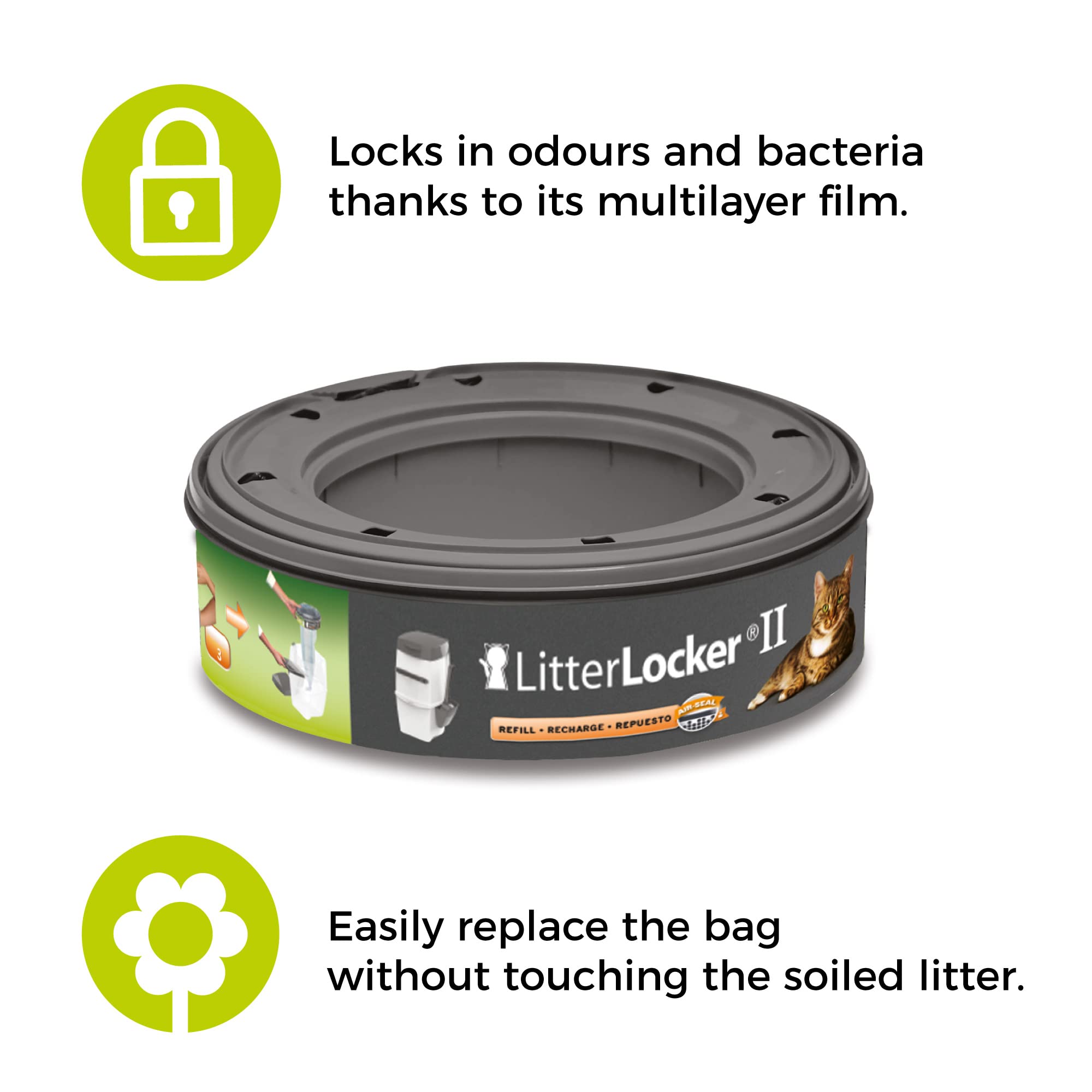 Litter Locker refill USA-made label signals domestic production quality.