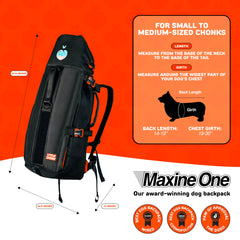 Little Chonk Maxine One side-carry view emphasizes adjustable straps for hands-free hiking