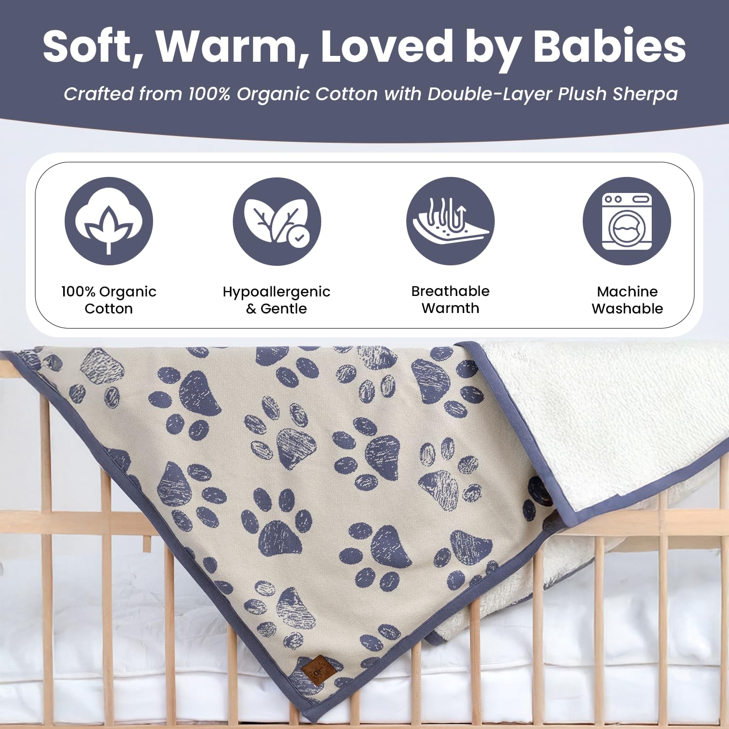 Little Dedi double-layer-sherpa blanket delivering extra warmth for pets on chilly days.