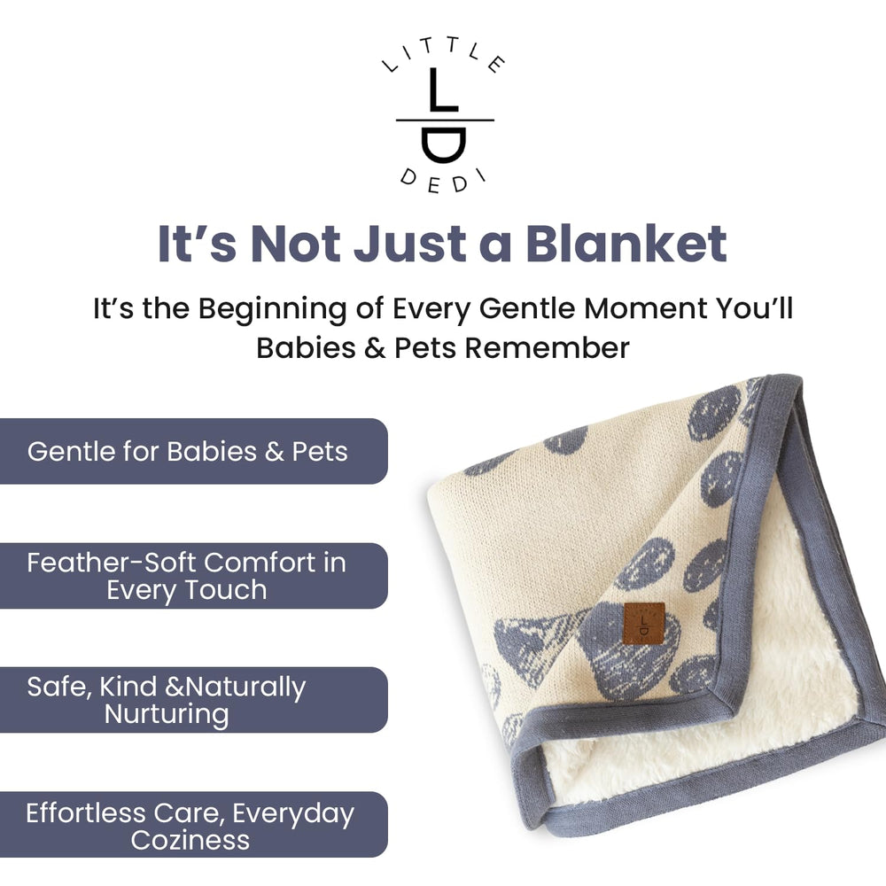 Little Dedi receiving-blanket demonstrates organic cotton versatility, gentle for babies and pets alike.