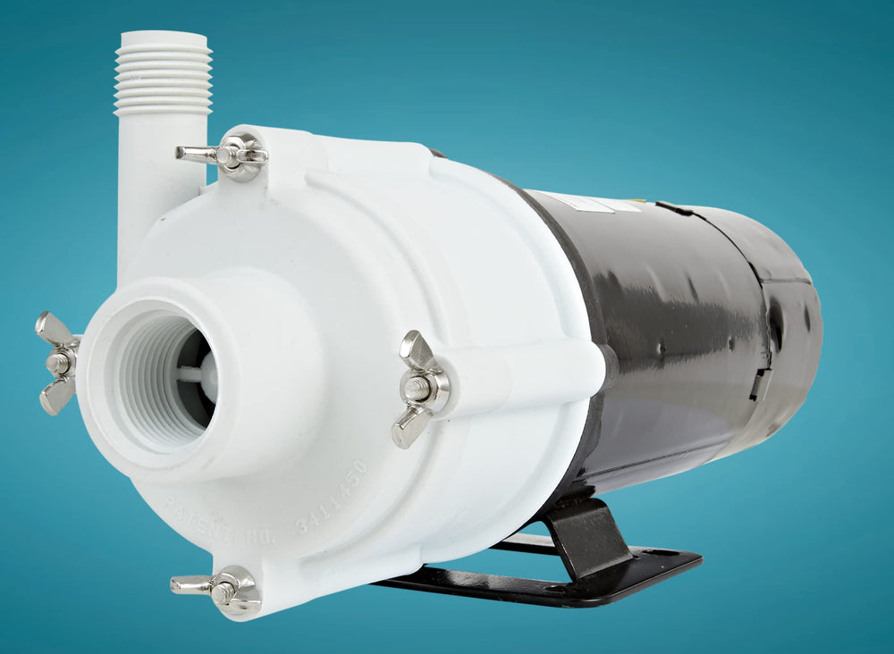 Little Giant 1-inch inlet and discharge enable simple inline plumbing.