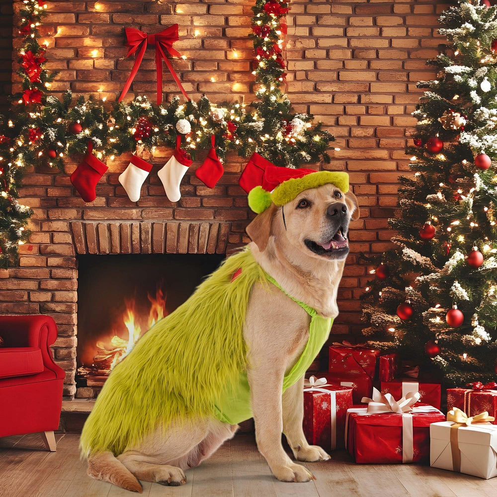 Littledropet green monster hat detail adding holiday whimsy