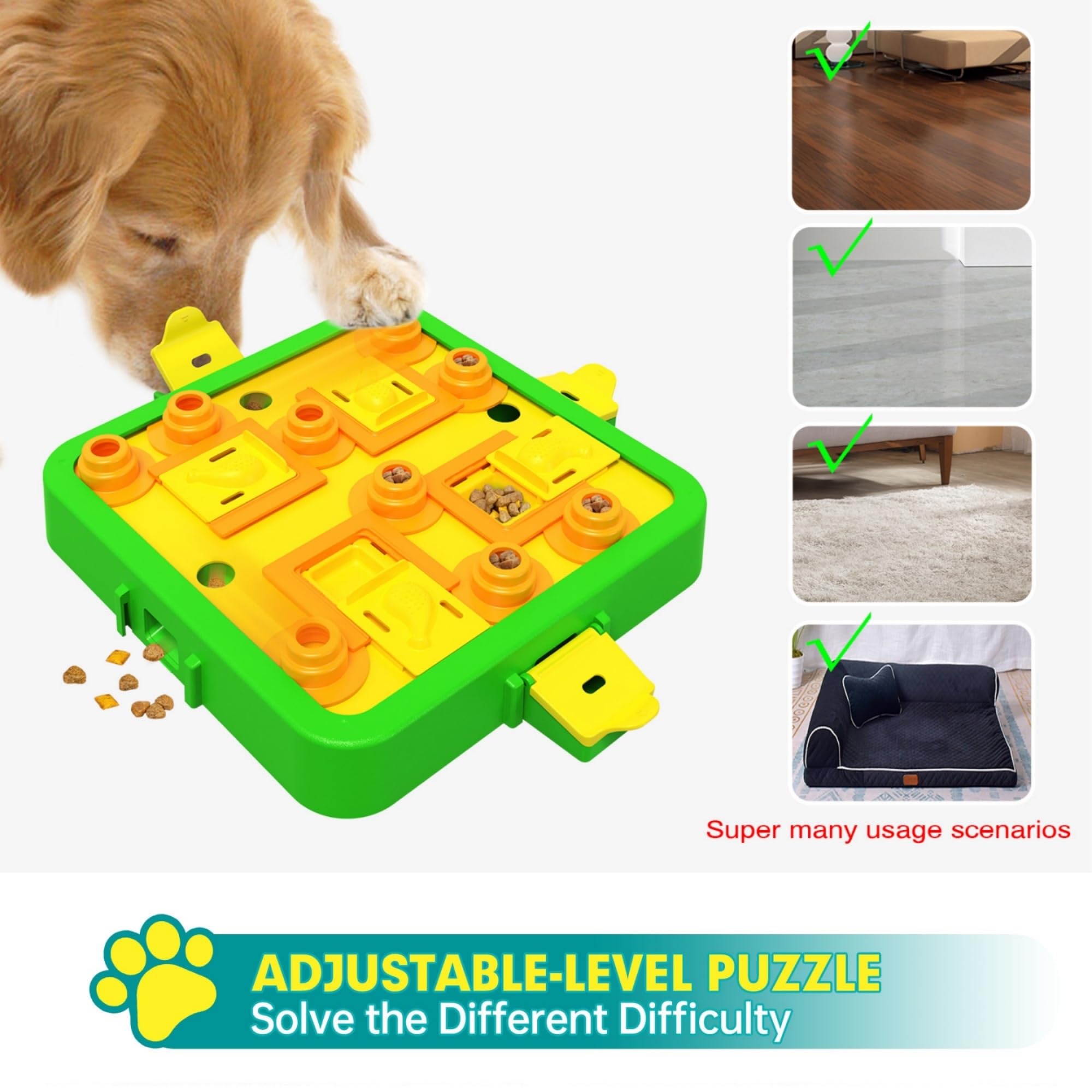 LiuMelinda dog puzzle level-3 dog-eating-slowly image shows paced treats and engagement