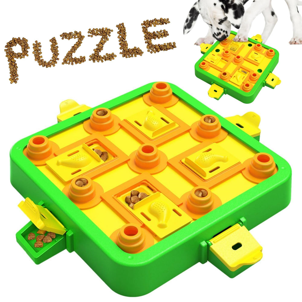 LiuMelinda dog puzzle level 3 open compartments for multi-access treat challenge