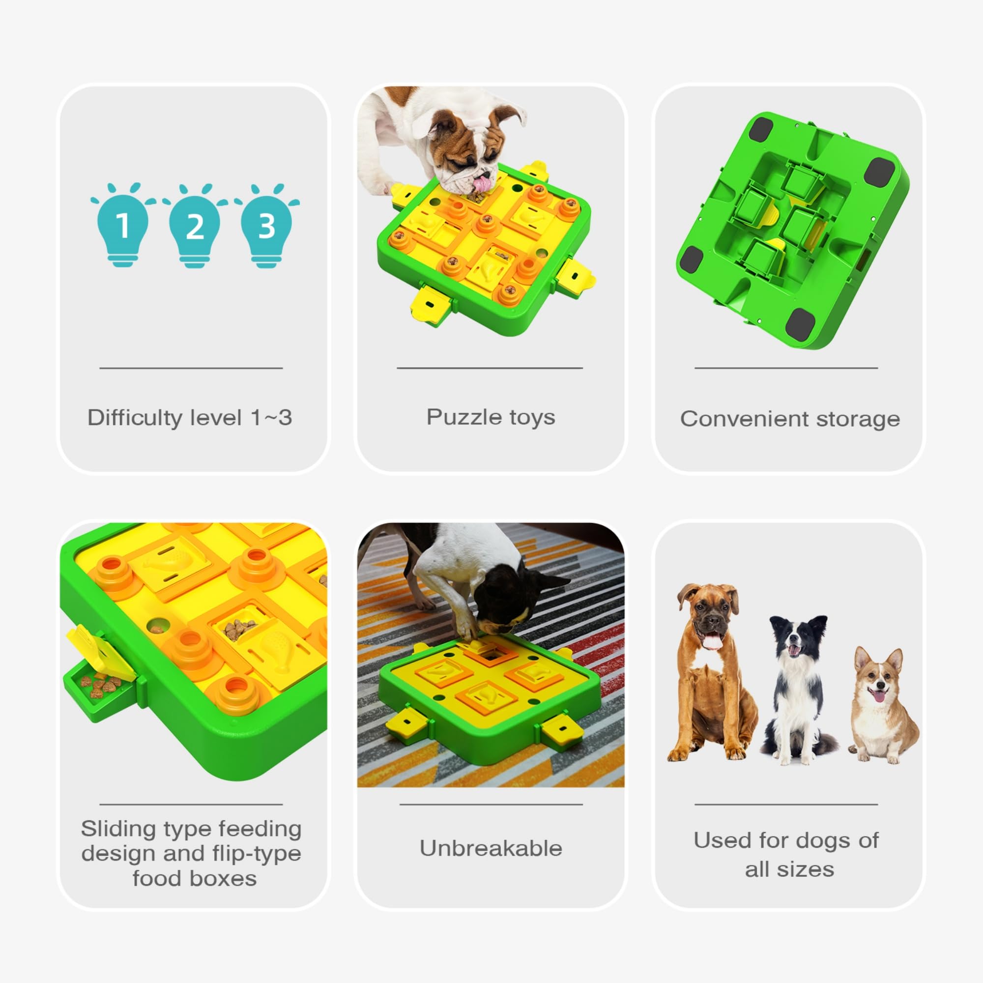 LiuMelinda dog puzzle level-3 treat dispenser closeup demonstrates slow feeding and mindful snacking
