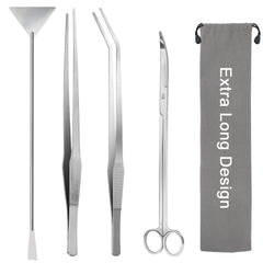 Liveek aquarium aquascape 11.6-inch curved scissors for precise plant trimming.