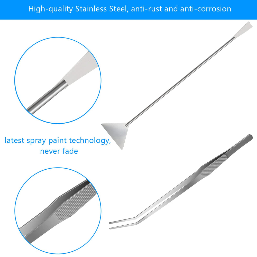 Liveek 15-inch curved tweezers for delicate plant trimming.