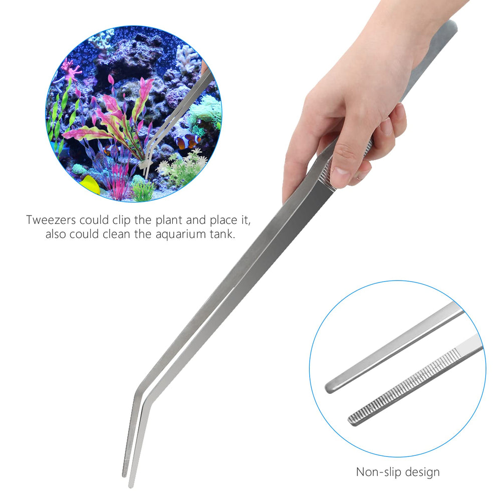 Liveek anti-rust stainless steel construction for durable aquascape tools.
