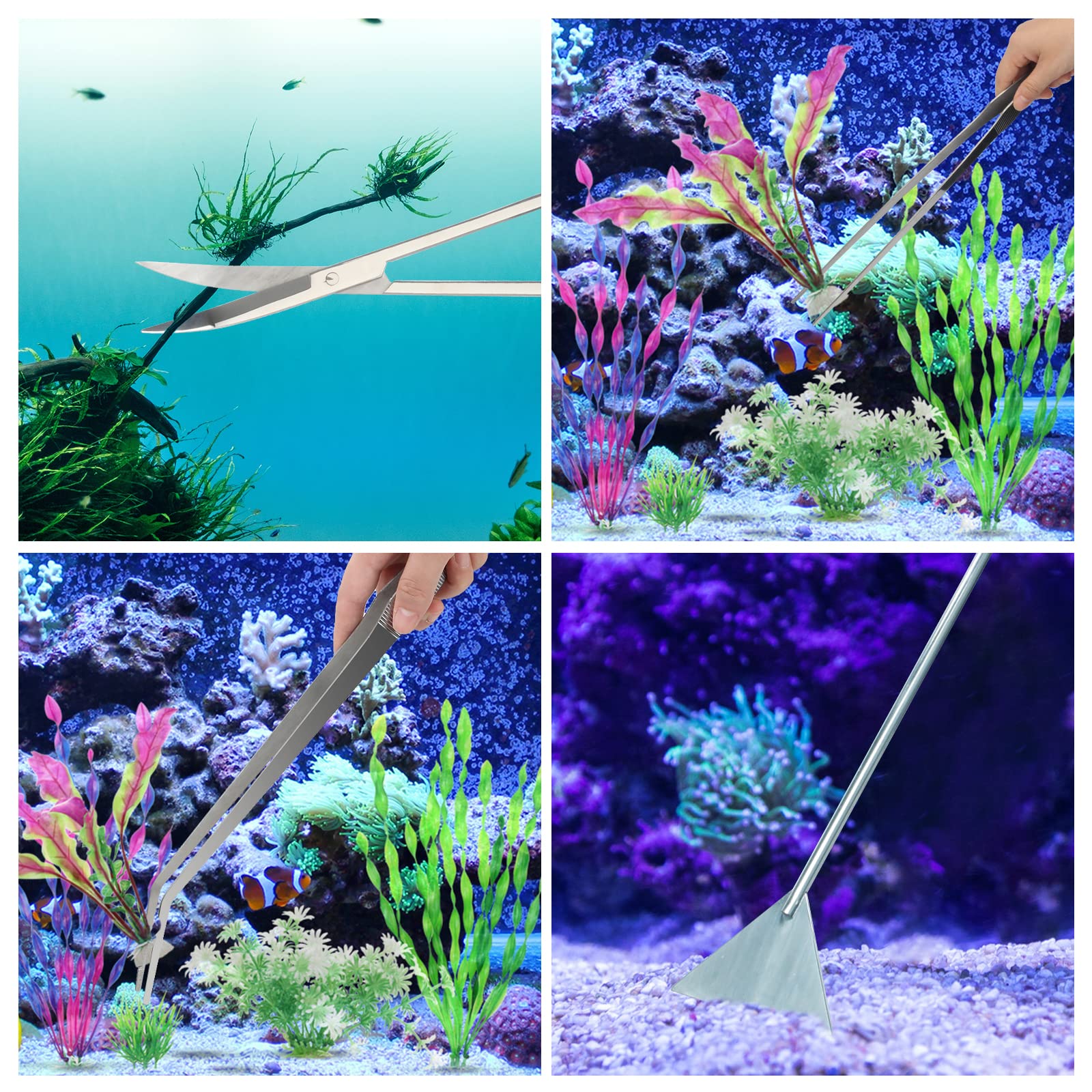 Liveek tool kit used to clean bottom debris in a busy tank.