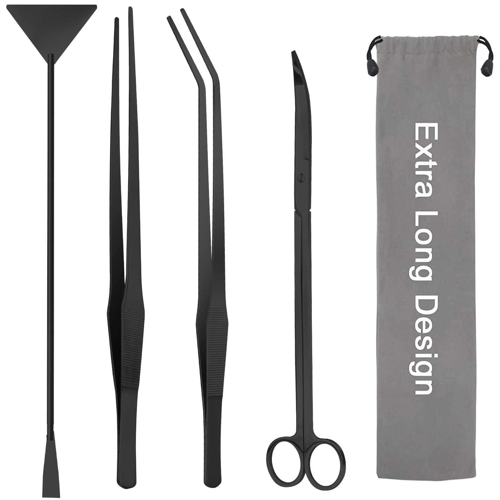 Liveek aquarium aquascape kit 11-6 curved scissors for precise plant trimming