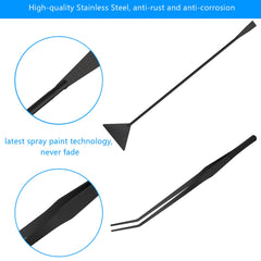Liveek aquarium aquascape kit 15-inch curved tweezers for delicate shaping