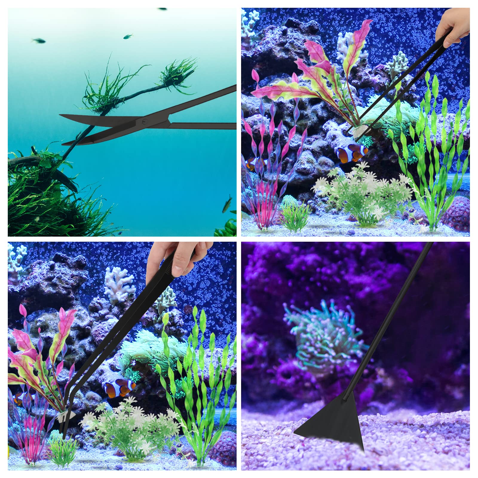 Liveek aquarium aquascape kit non-slip handle improves control