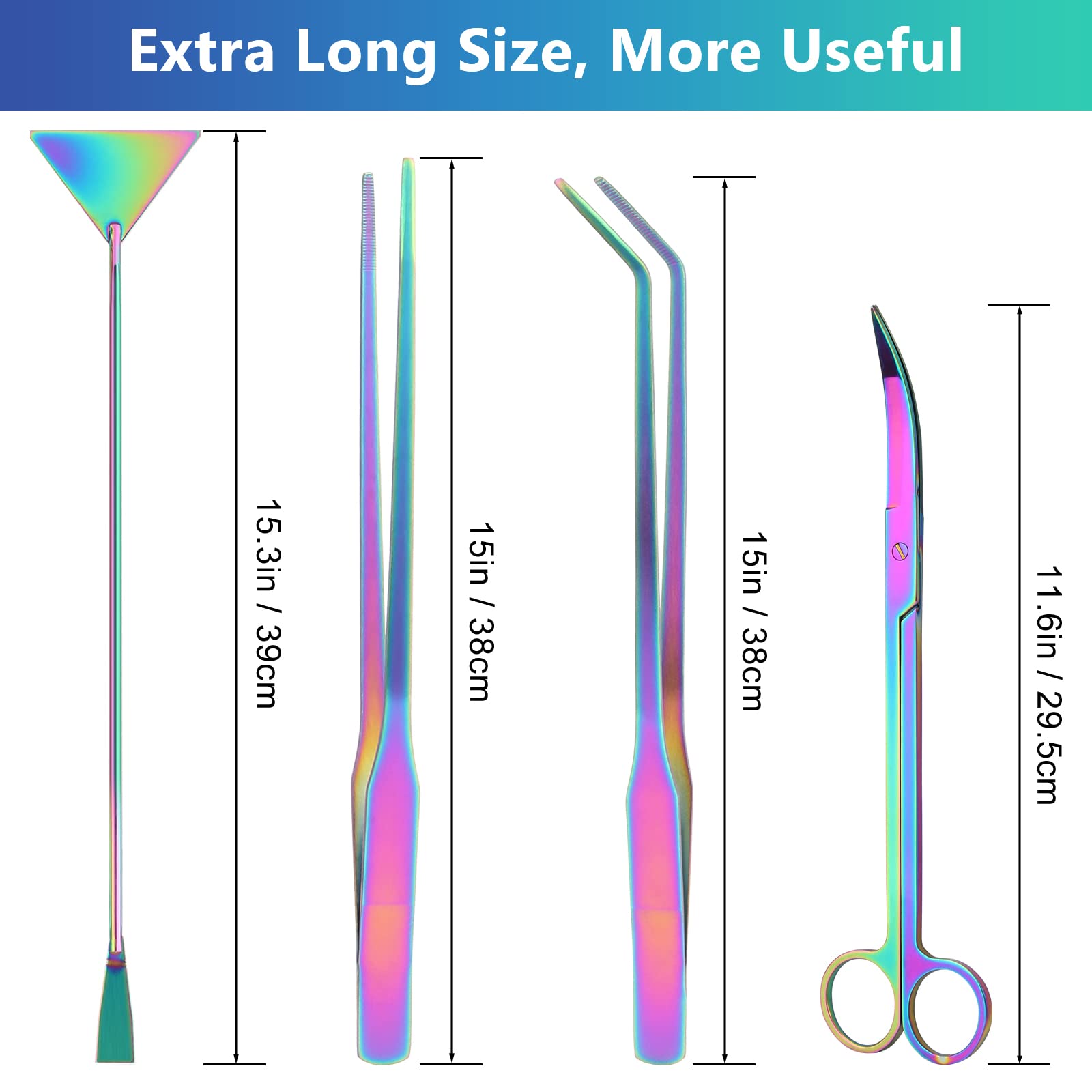 Liveek aquarium tools kit straight tweezers for fine planting tasks.