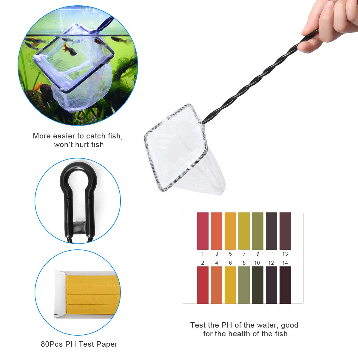 Liveek fish net captures debris with extended reach