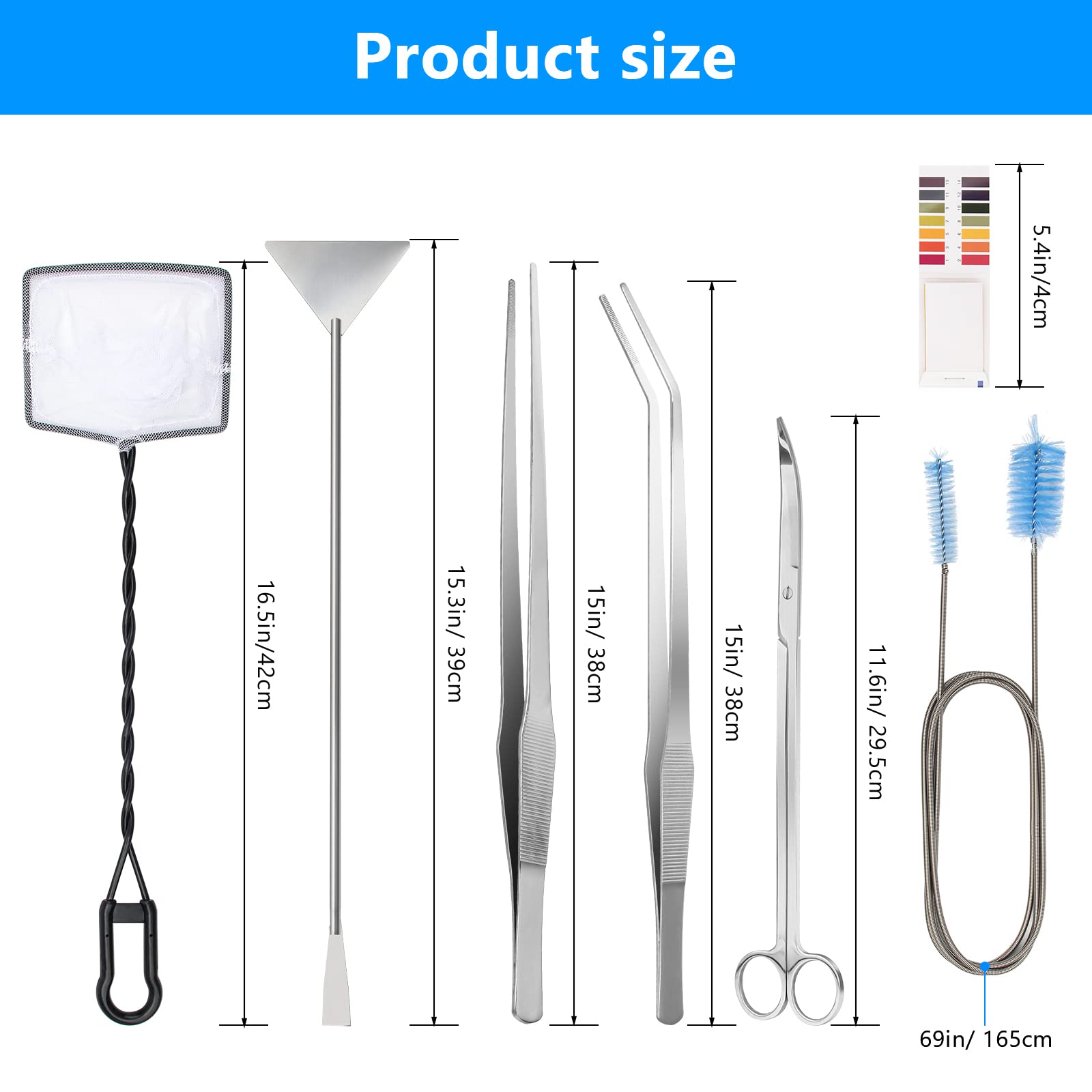 Liveek straight tweezers reach tall tanks for delicate plant placement