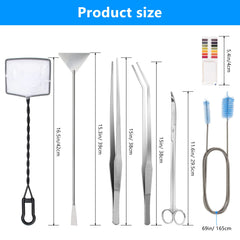 Liveek straight tweezers reach tall tanks for delicate plant placement