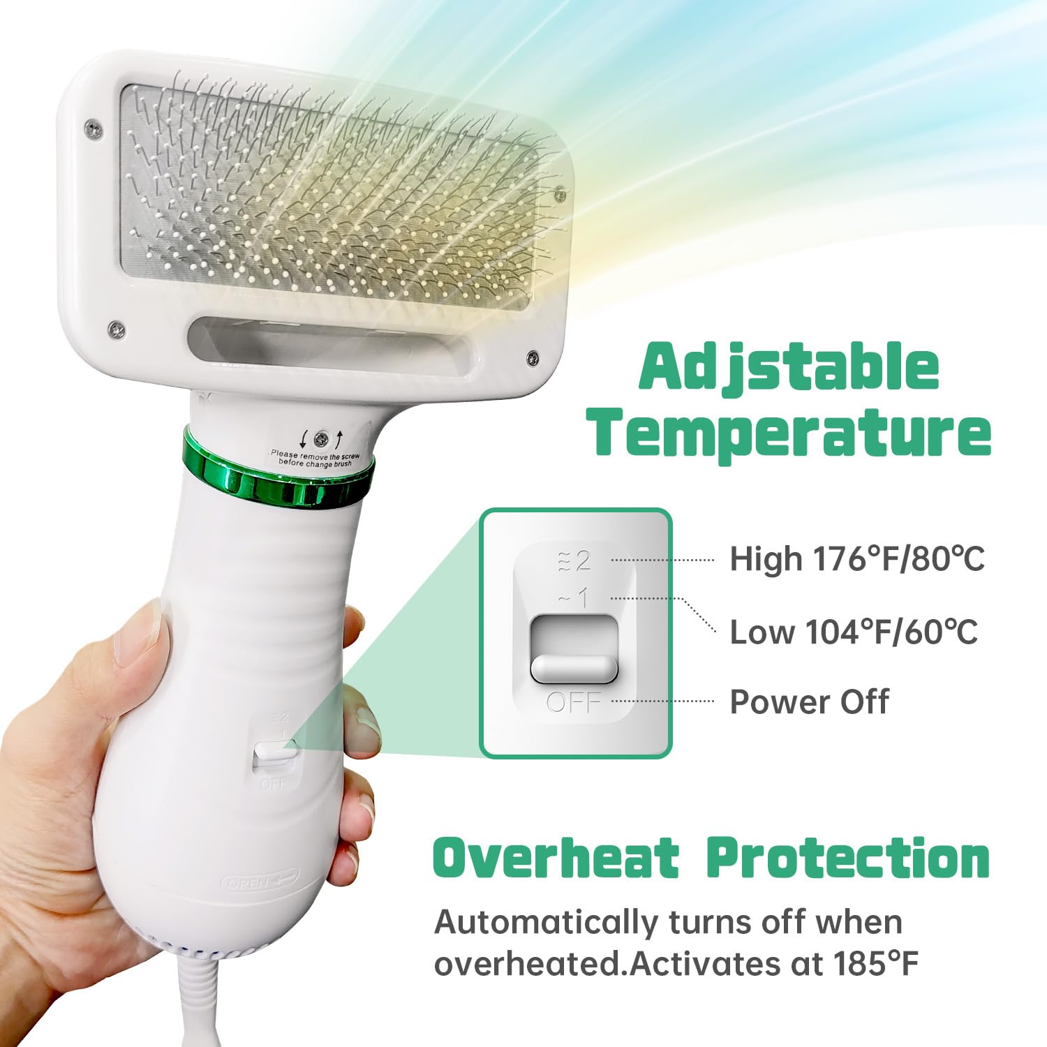 LIVEKEY dog grooming dryer with adjustable temperature for comfortable drying.