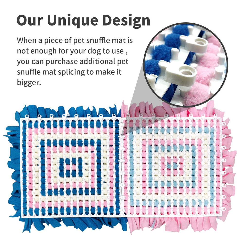 LIVEKEY Snuffle Mat demonstrates portion-control use during slow feeding