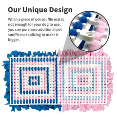 LIVEKEY Snuffle Mat demonstrates portion-control use during slow feeding