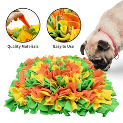 LIVEKEY Snuffle Mat orange, green, yellow colors for playful training.