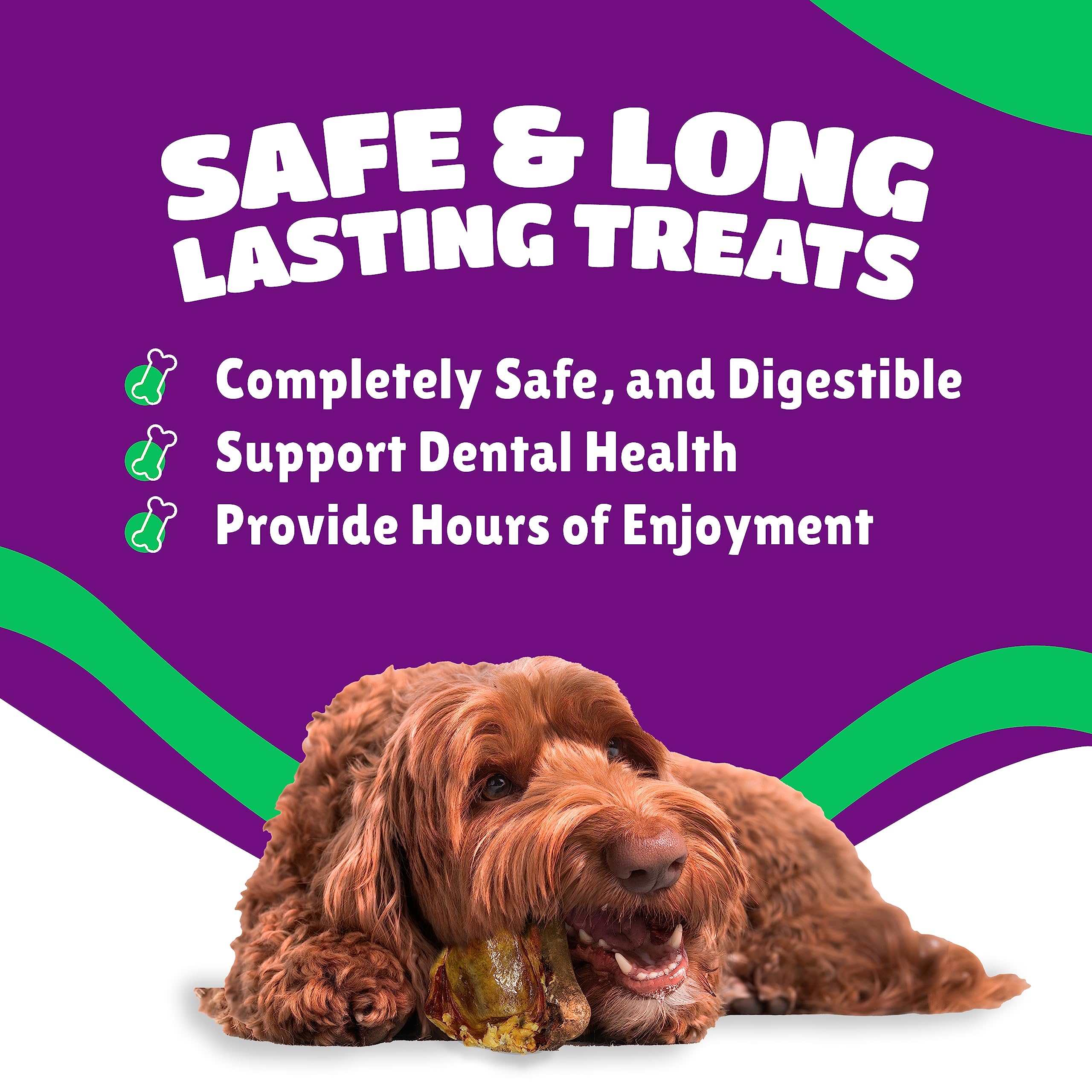 Lively Tails beef knee caps dog bones illustrate dental-friendly chewing that supports gums.