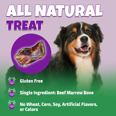 Lively Tails marrow bone inside detail revealing marrow center.