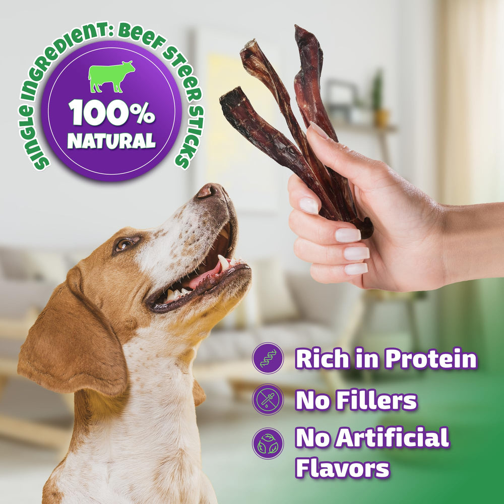 Lively Tails odor-free bully-sticks close-up emphasizes odor control beef chew