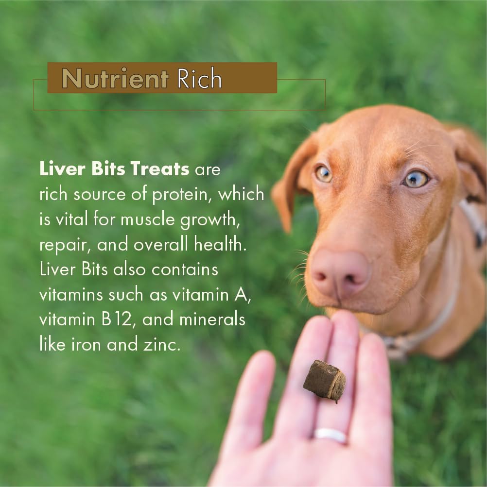 Liver Bits 60-count bag front showcases value and training supply.