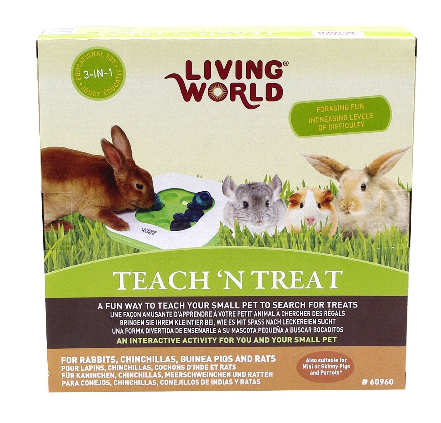 Living World Teach N Treat interactive setup encourages foraging and learning.