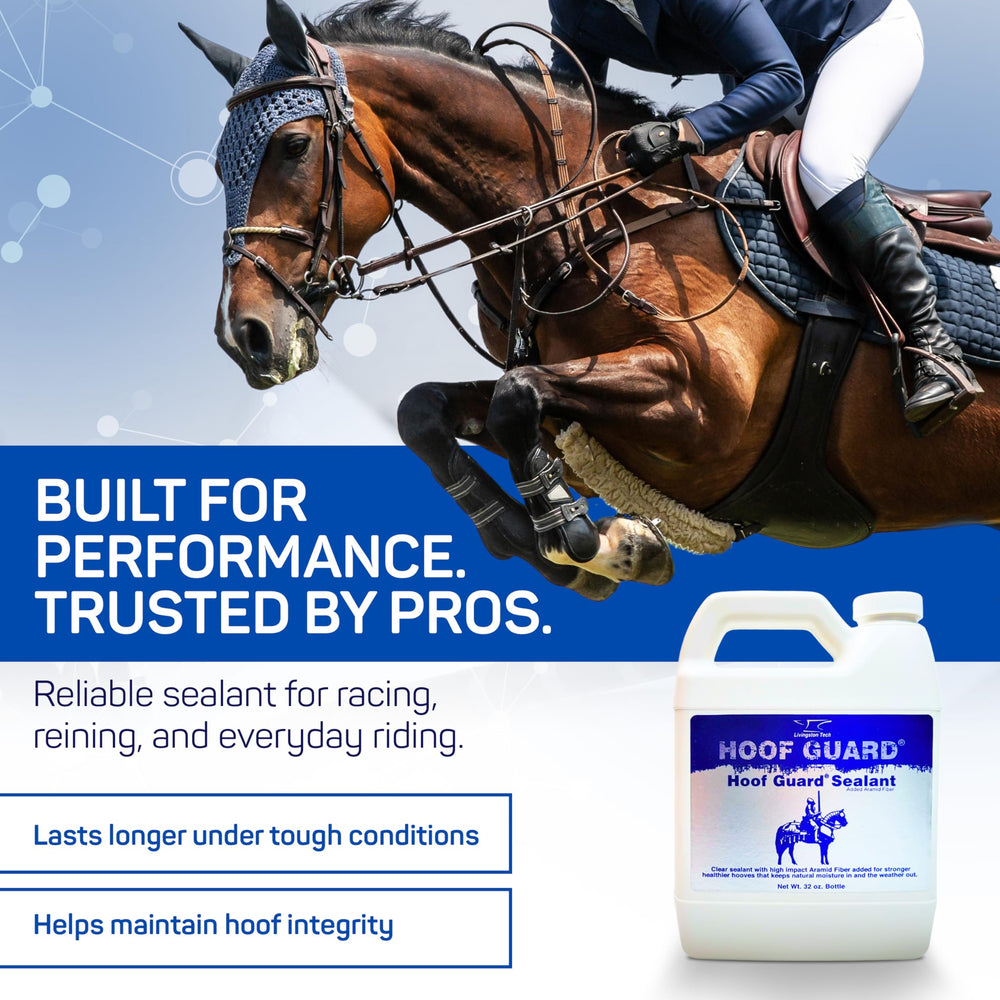 Bare hoof after sealant shows smoother, more resilient surface with Livingston Tech Hoof Guard Sealant.