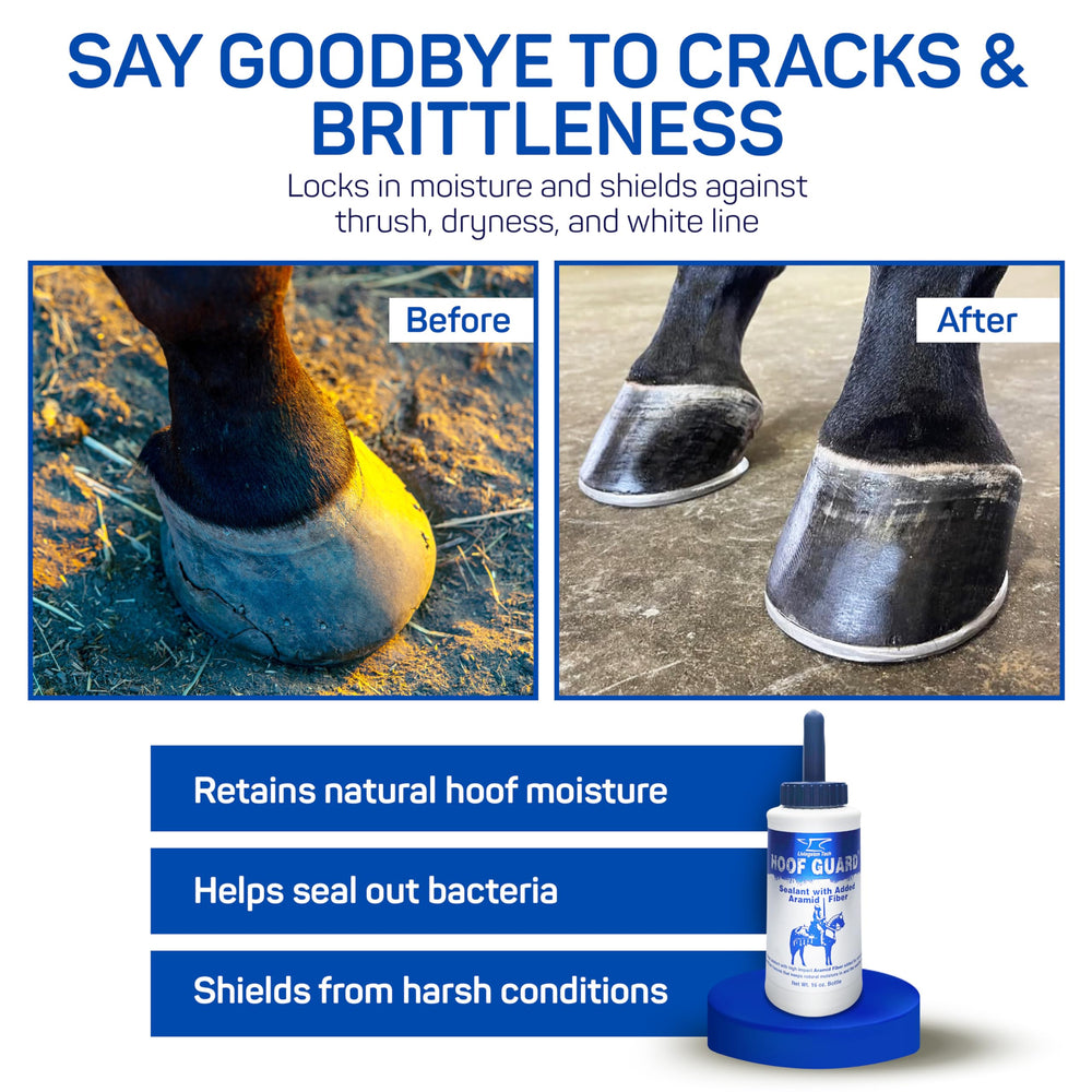 LivingstonTech Hoof Guard Sealant-before-hoof-cleaning prep for consistent finish.