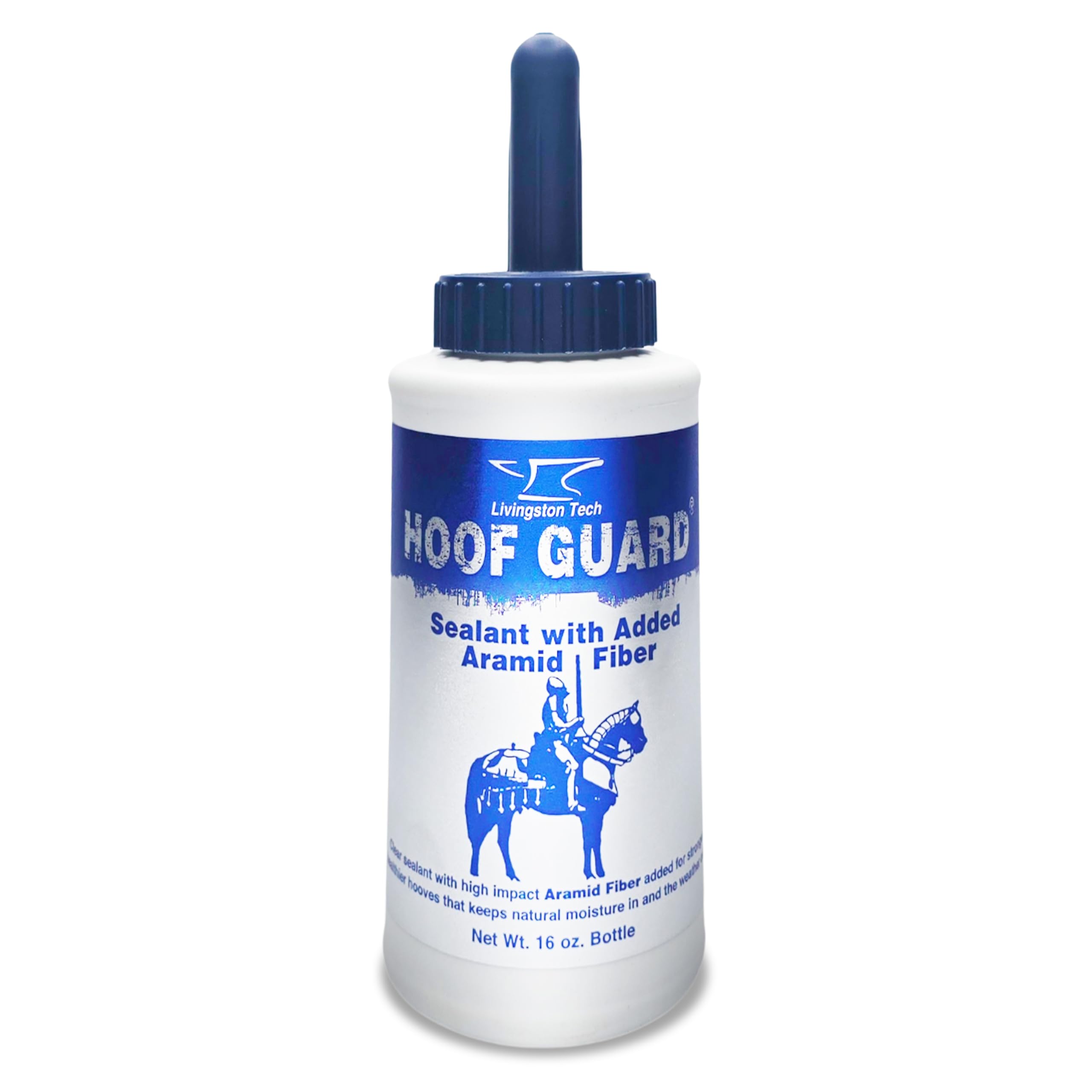 LivingstonTech Hoof Guard Sealant bottle pour for quick crack sealing and even coverage.