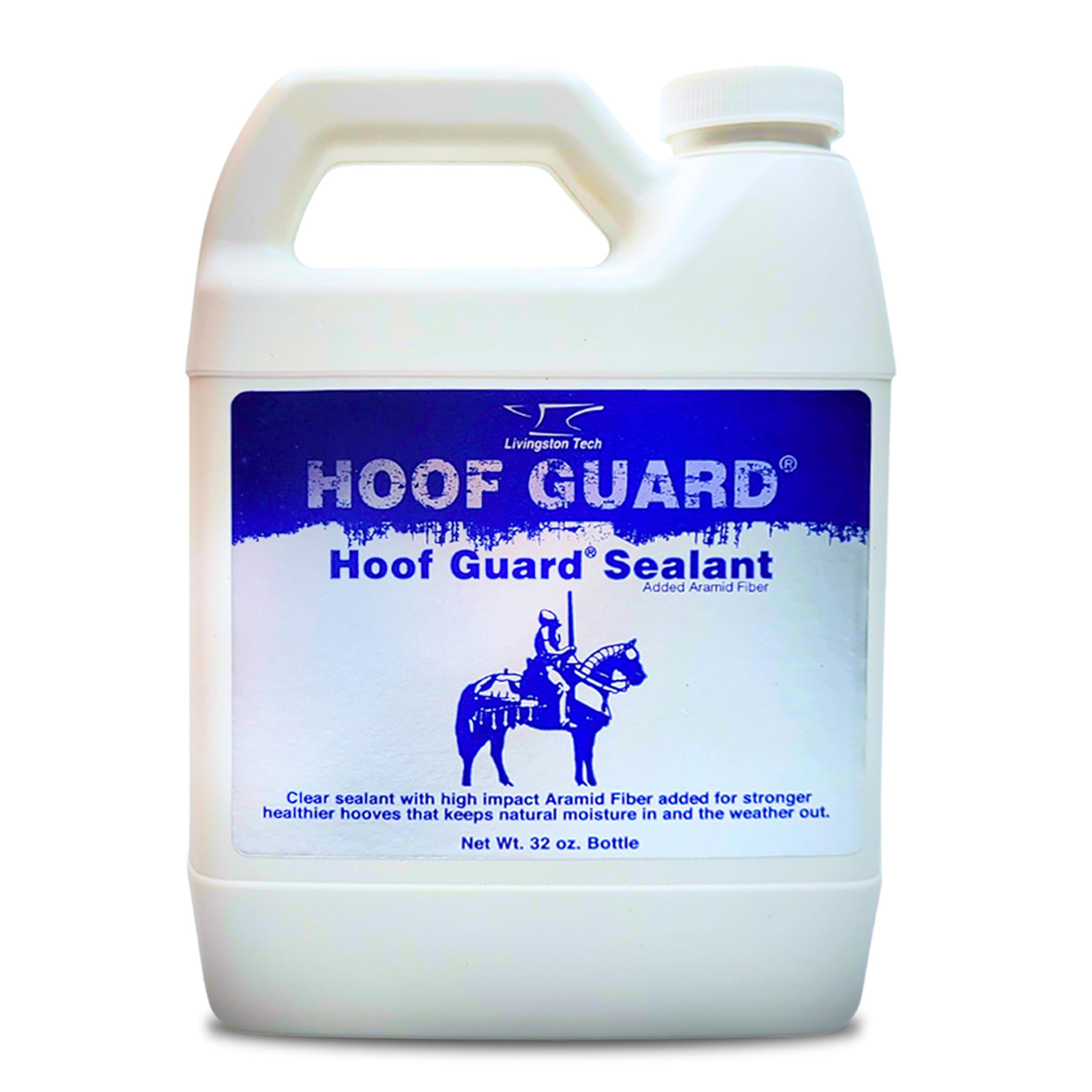Livingston Tech Hoof Guard Sealant bottle ready for application and crack filling.