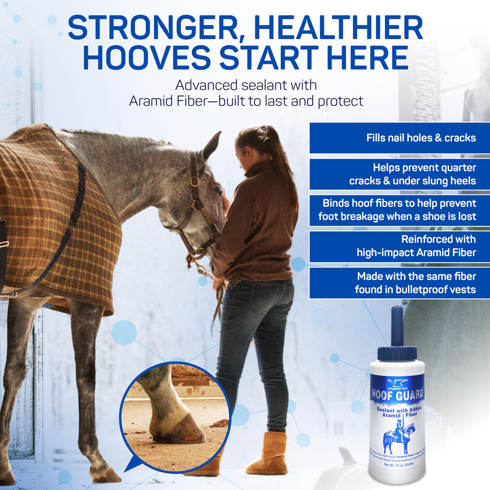LivingstonTech Hoof Guard Sealant brush-on-application shows easy, smooth protection.